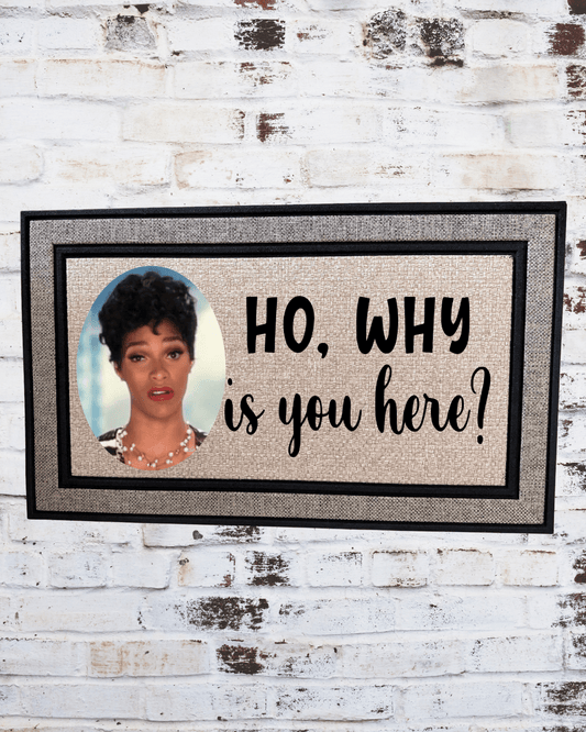 “Ho, Why Is You Here?” Funny Doormat