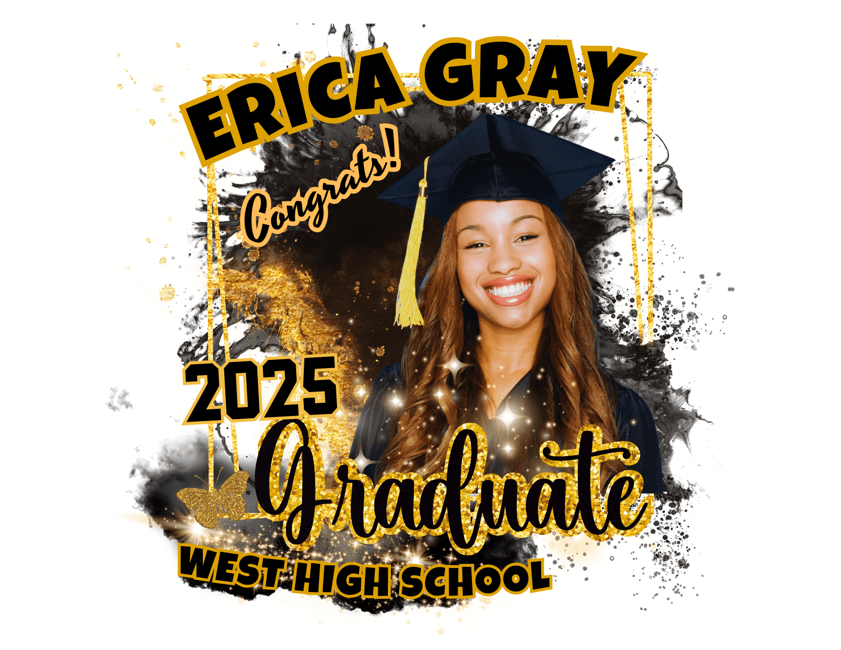 Customizable Graduation T-Shirt Templates