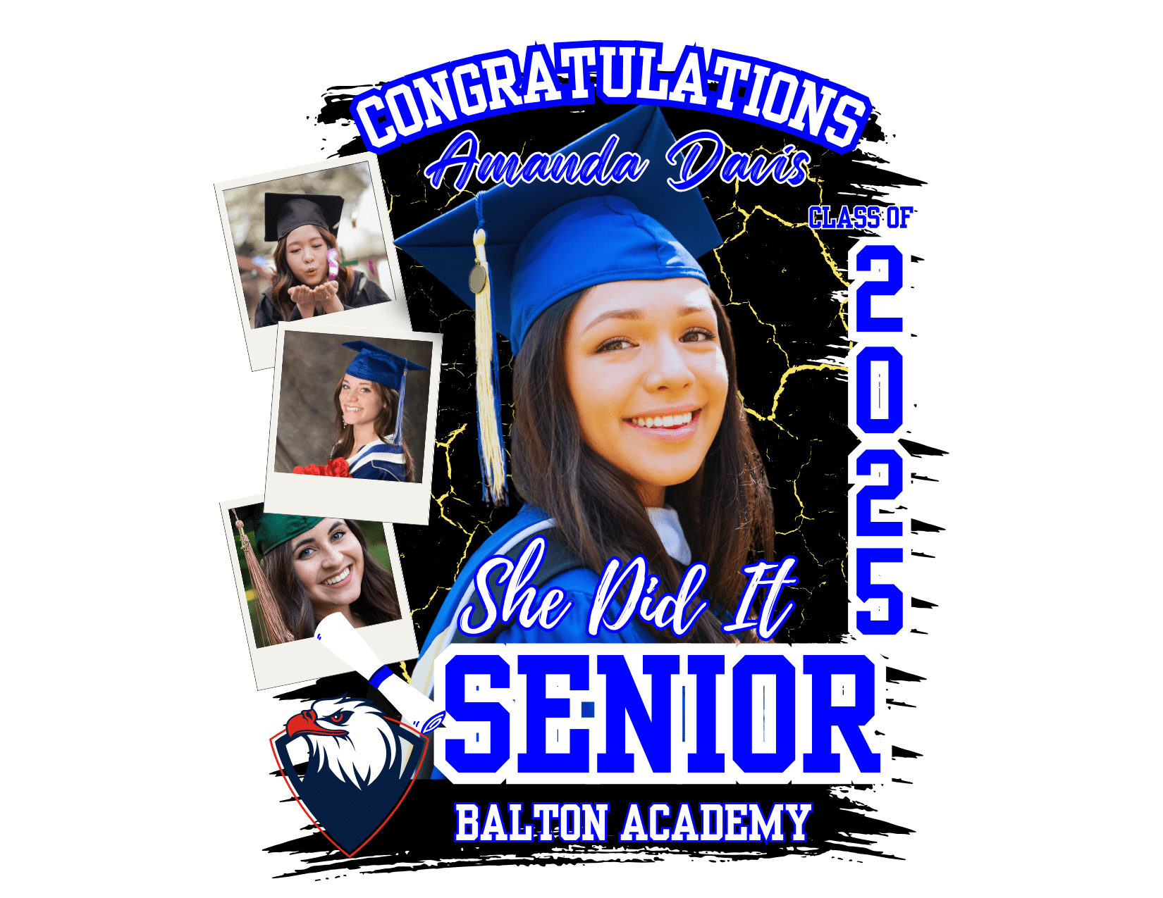 Customizable Graduation T-Shirt Templates