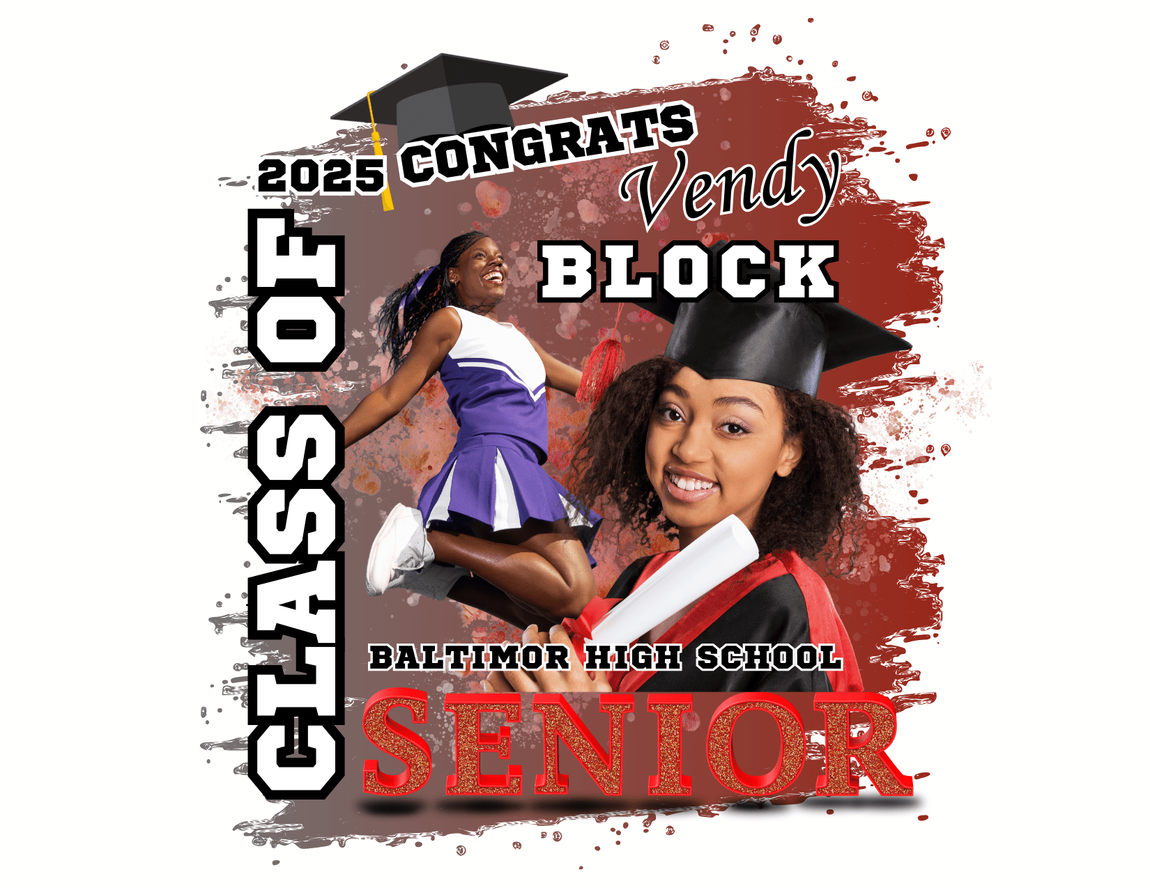 Customizable Graduation T-Shirt Templates