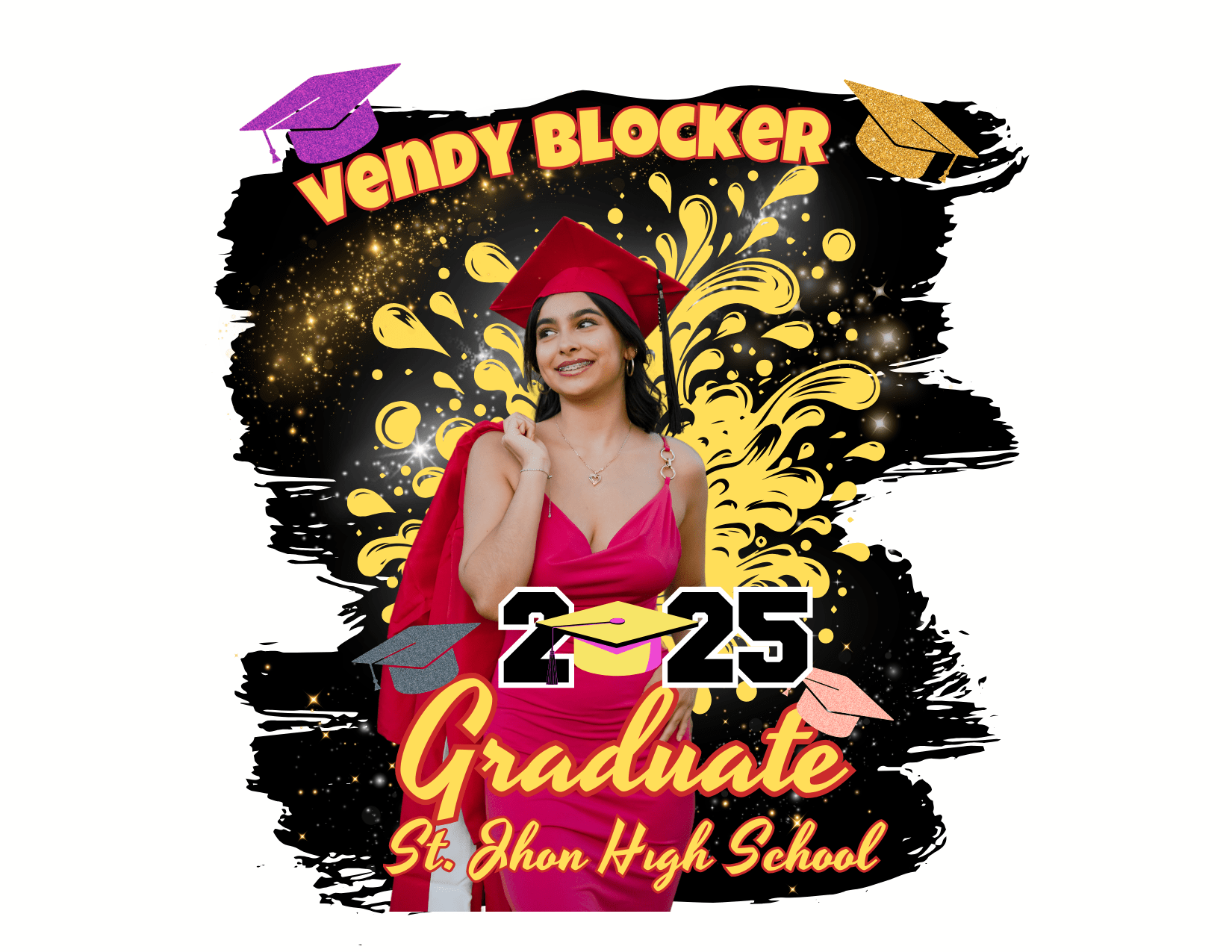 Customizable Graduation T-Shirt Templates