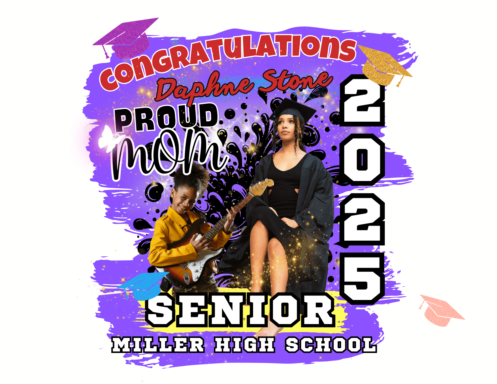 Customizable Graduation T-Shirt Templates