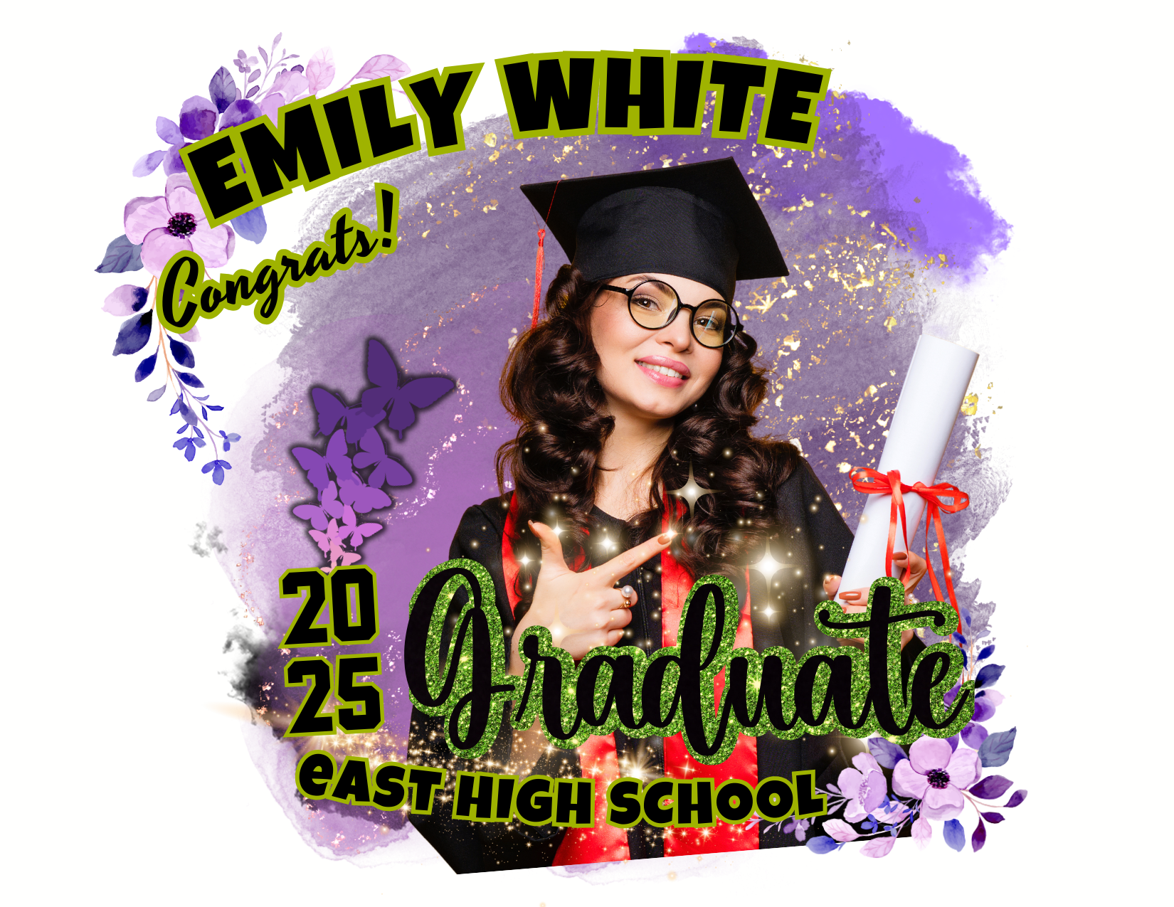 Customizable Graduation T-Shirt Templates