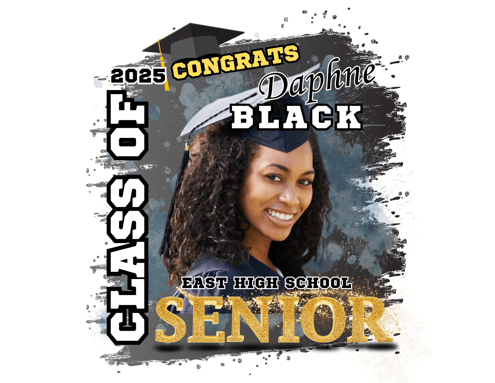 Customizable Graduation T-Shirt Templates