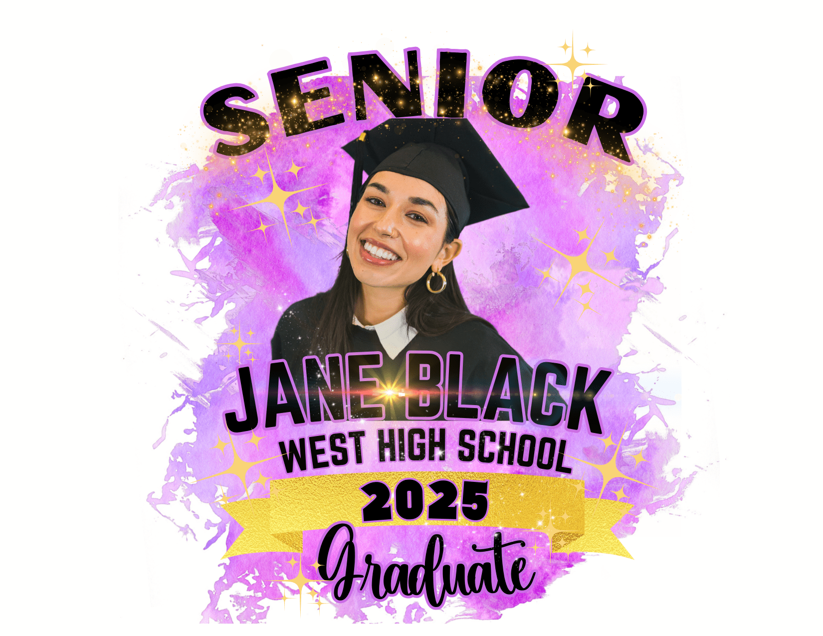 Customizable Graduation T-Shirt Templates