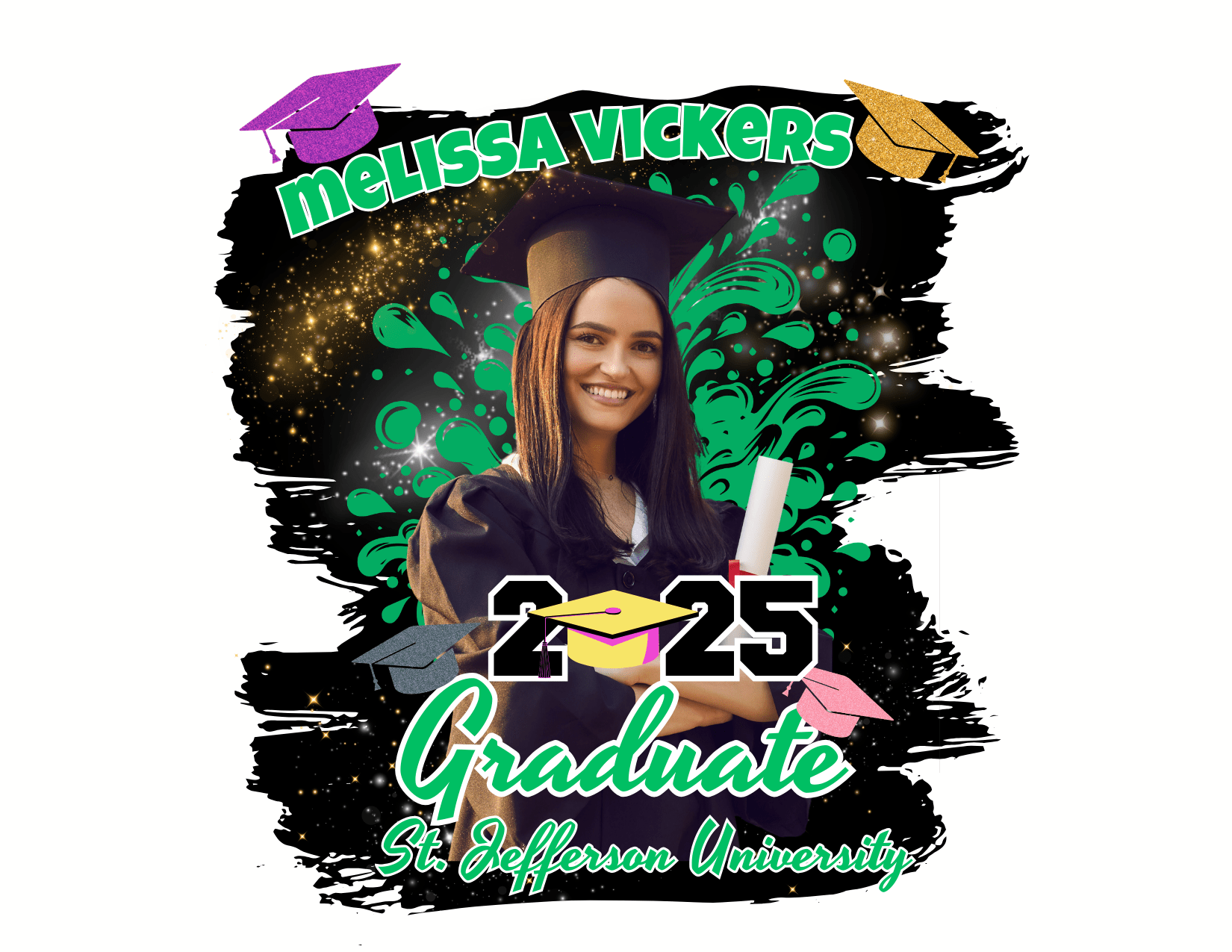 Customizable Graduation T-Shirt Templates