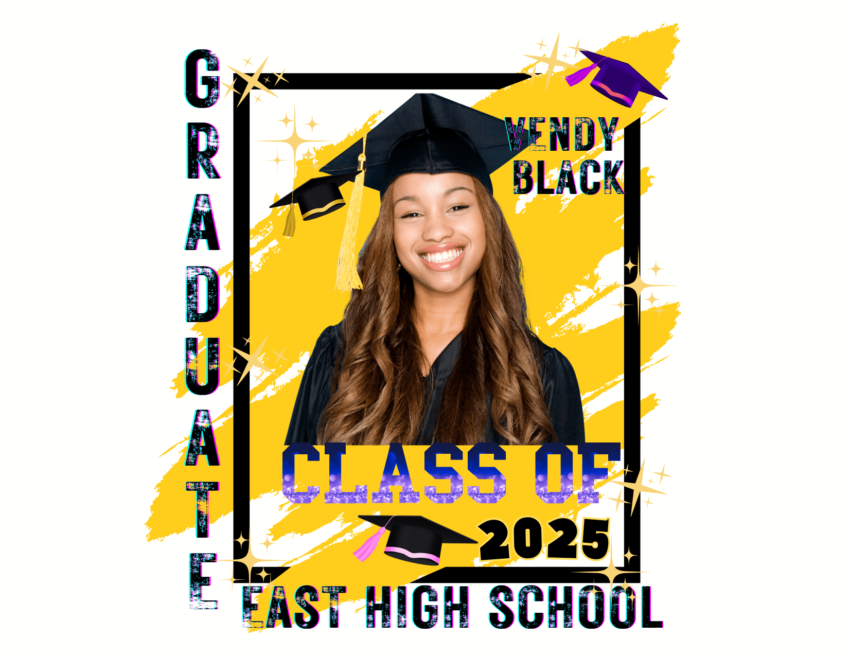 Customizable Graduation T-Shirt Templates