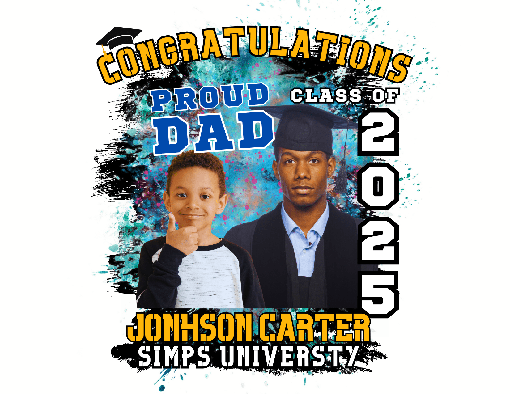 Customizable Graduation T-Shirt Templates