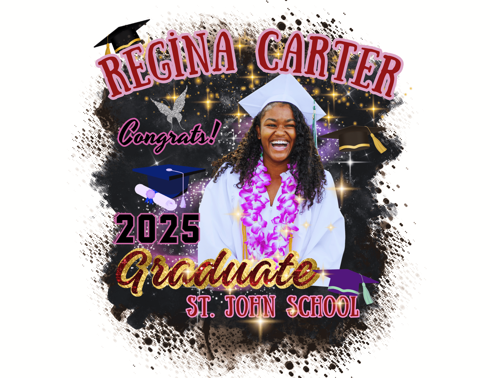 Customizable Graduation T-Shirt Templates