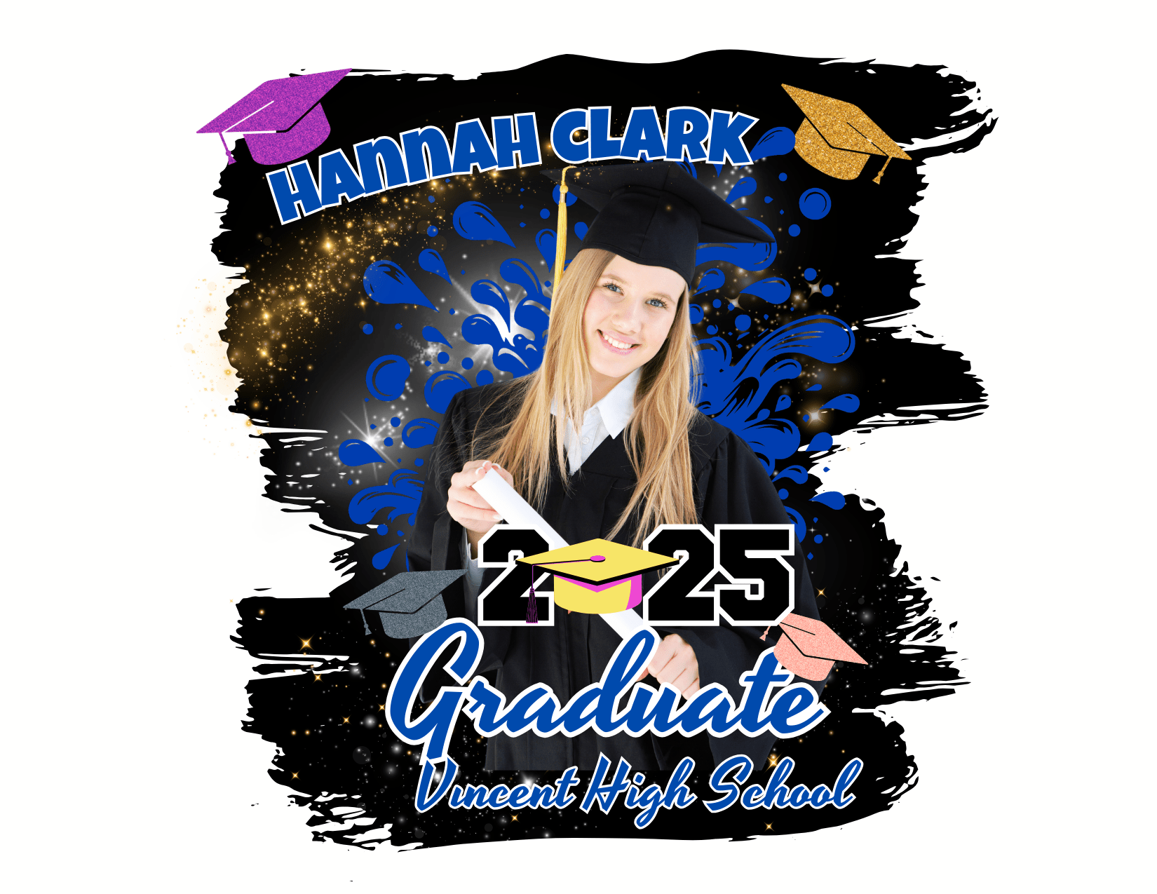 Customizable Graduation T-Shirt Templates