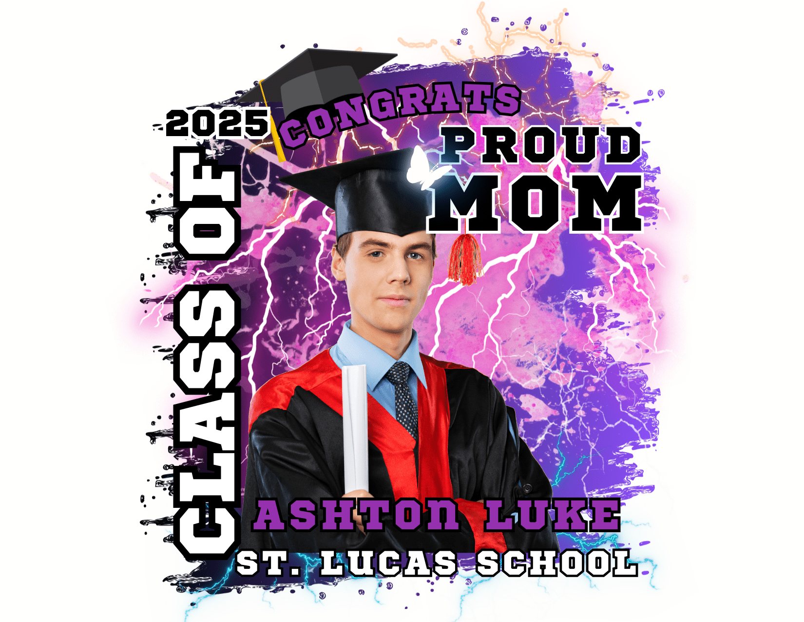 Customizable Graduation T-Shirt Templates