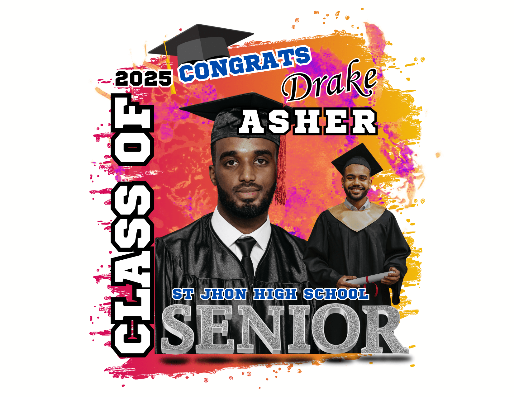 Customizable Graduation T-Shirt Templates