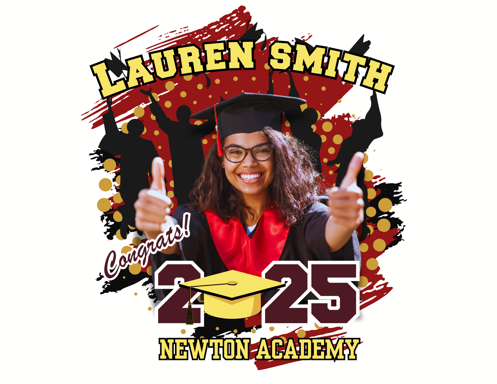 Customizable Graduation T-Shirt Templates