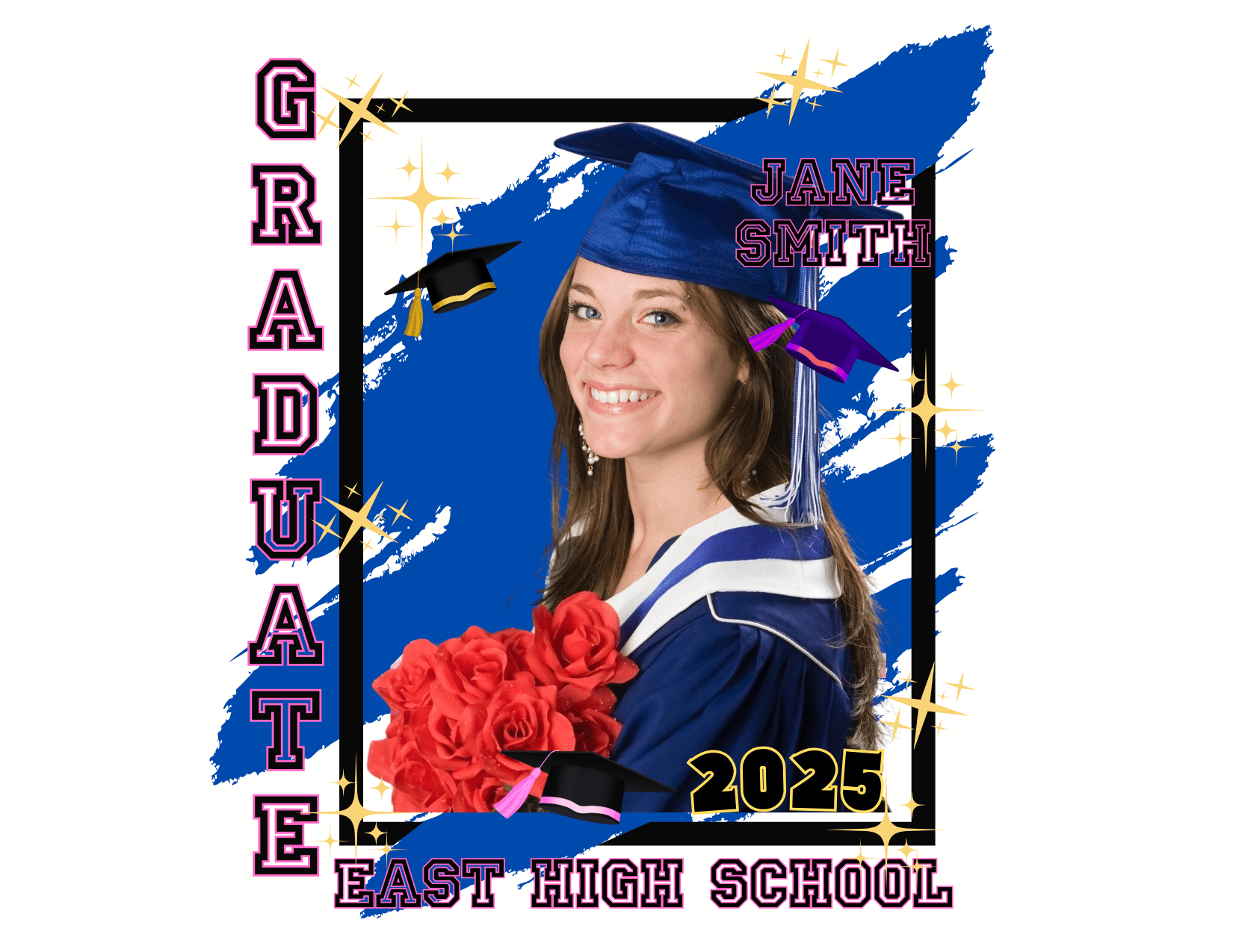 Customizable Graduation T-Shirt Templates