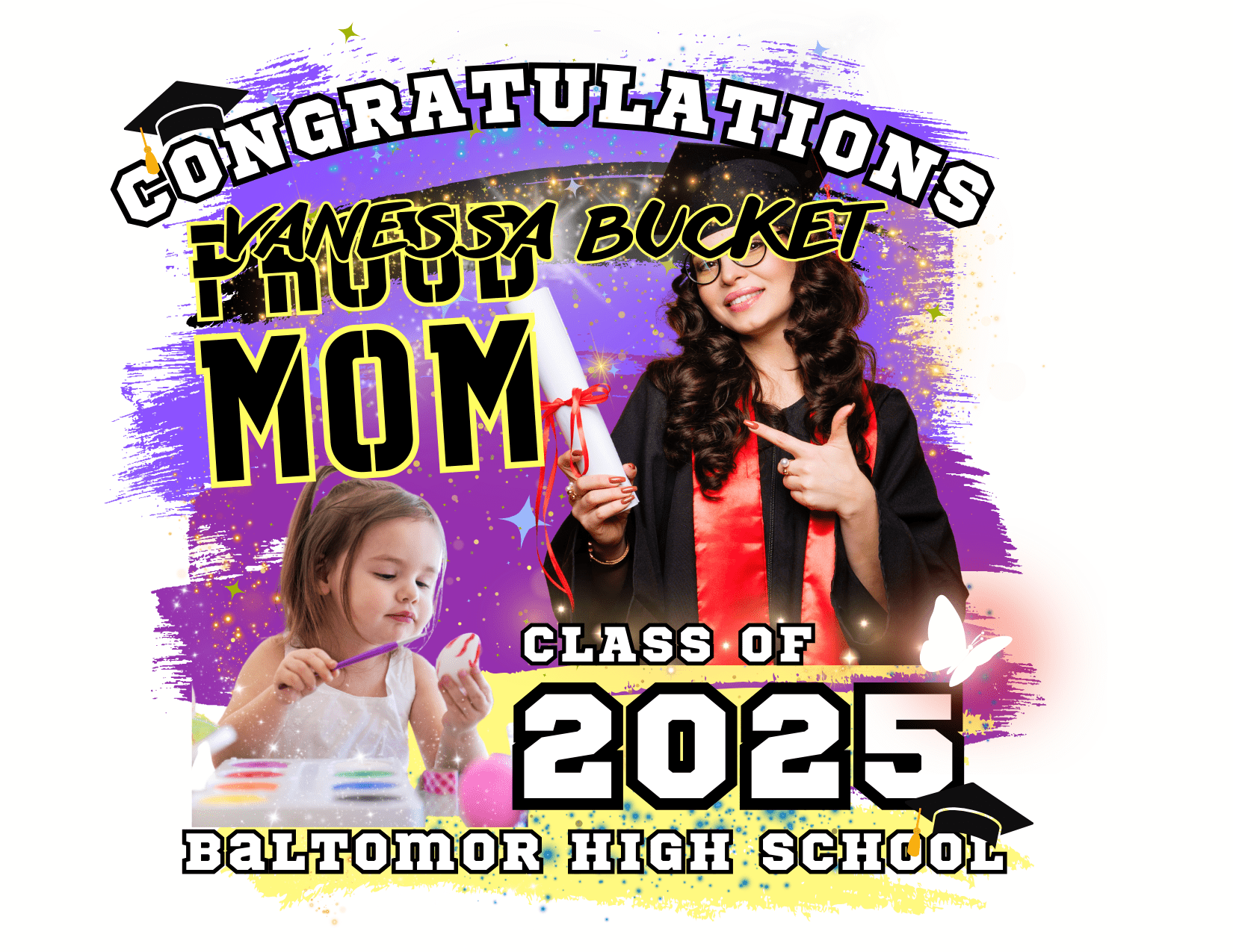 Customizable Graduation T-Shirt Templates