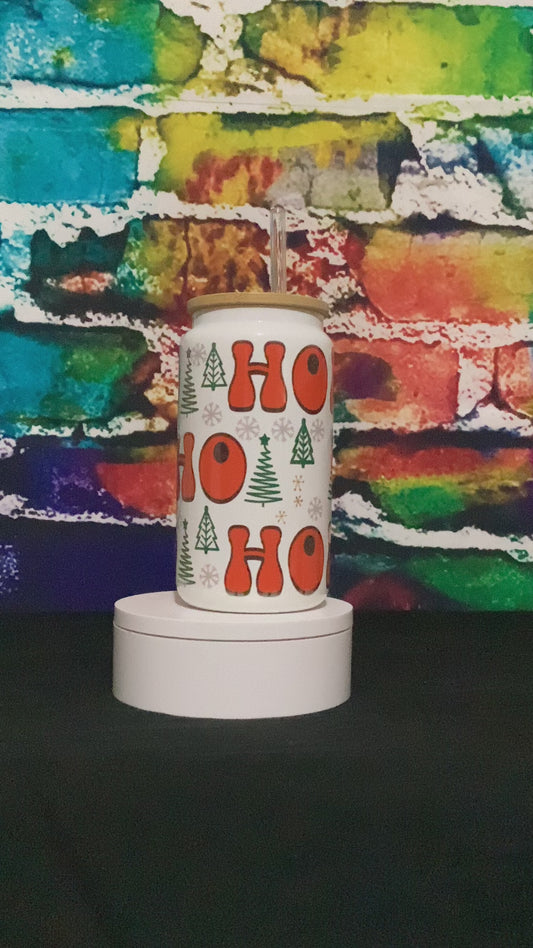 Ho Ho Ho Glass Libby Cup