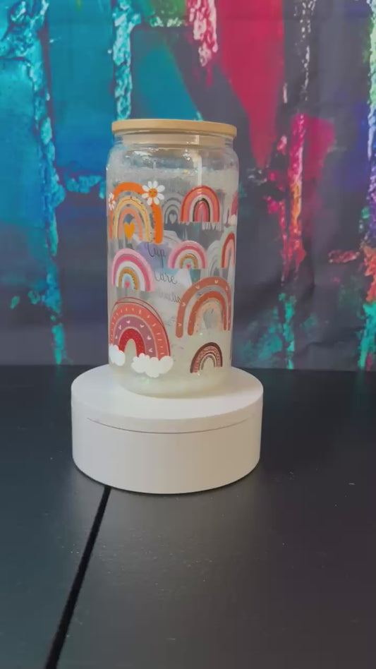 Rainbow Snow Globe Tumbler